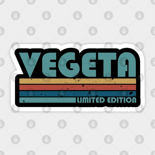 Proud Limited Edition Vegeta Name Personalized Retro Styles Sticker by Kisos Thass